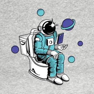 Poopin Space Astronaut Color Funny Space Gift T-Shirt